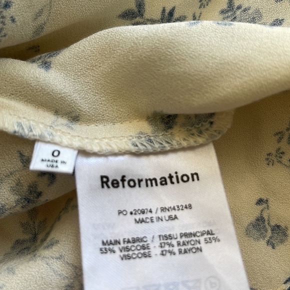 Reformation Lula Tasha Halterneck Woven Mini Dress. Size 0. P/65/A1647 - Picture 9 of 10